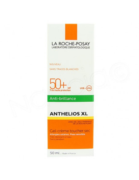 Anthelios XL Anti-brillance SPF50+ Gel Crème Toucher Sec sans traces blanches 50ml La Roche Posay - 2