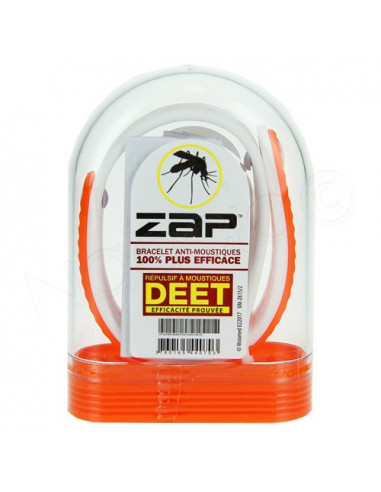Zap Bracelet Anti-moustiques au DEET Orange