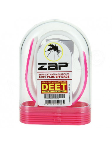 Zap Bracelet Anti-moustiques au DEET rose