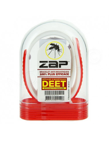 Zap Bracelet Anti-moustiques au DEET rouge