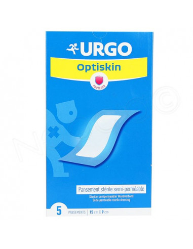 Urgo Optiskin Pansement Stérile Semi-Perméable. 5 pansements 15cm x 9cm