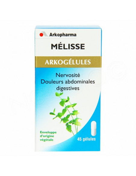 Arkogélules Mélisse Nervosité Douleurs Abdominales Digestives. 45 gélules