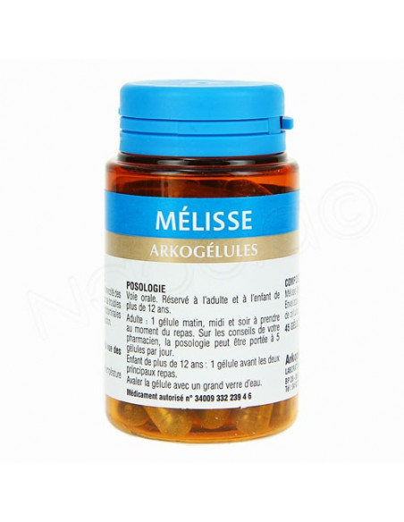 Arkogélules Mélisse Nervosité Douleurs Abdominales Digestives 45 gélules Arkopharma - 2