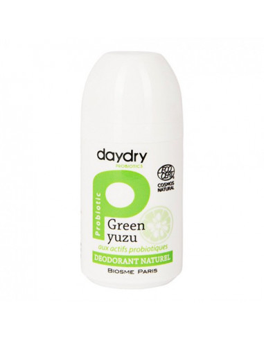DayDry Déodorant Naturel Bio aux Actifs Probiotiques. Roll-On 50ml Green yuzu