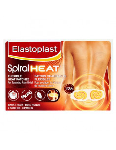 Elastoplast Spiral Heat Patch Chauffant Flexible Dos/Nuque boite de 3 patchs