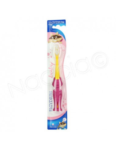 Elgydium Baby Brosse à Dents Enfants 0/2ans Jaune-rose