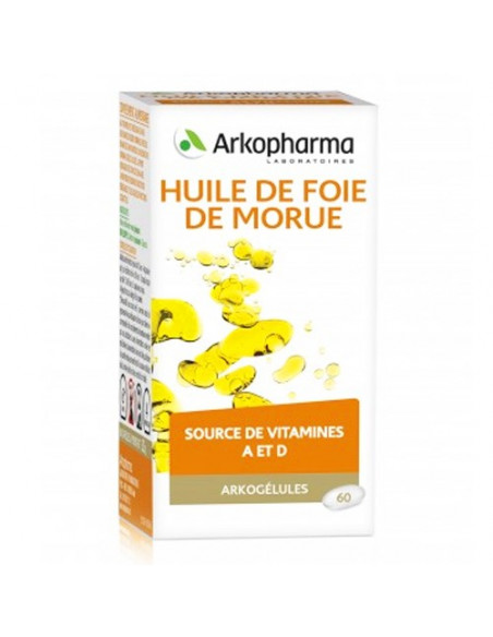 Arkopharma Huile de Foie de Morue Arkogélules. 60 gélules