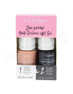 T.LeClerc Duo Vernis Haute Brillance Effet Gel. 2x5ml 001 S'il vous plait