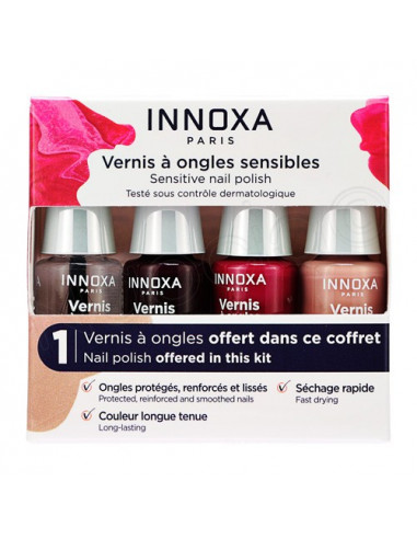 Innoxa Coffret Vernis Ongles Sensibles. 3x3