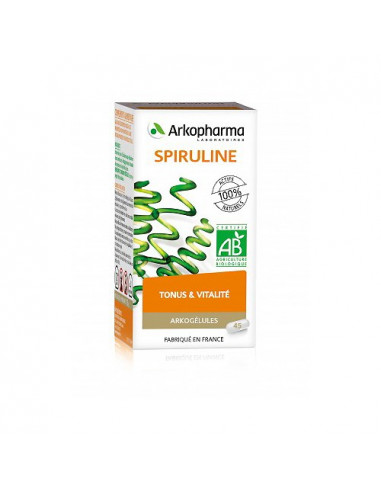 Arkogélules Spiruline Bio Tonus & Vitalité. Gélules 45 gélules