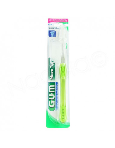 Gum Microtip Sunstar 475 Brosse à dents + protection Vert