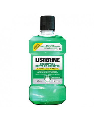 Listerine Protection Dents et Gencives Bain de Bouche Quotidien Nouvelle Formule 500 ml