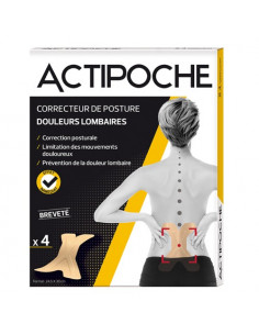 Actipoche Correcteur de Posture Douleurs Lombaires Boite de 10 patchs