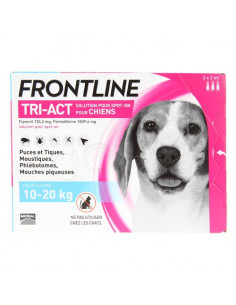 Frontline Tri-Act Chiens. Pipettes Chiens 10-20kg