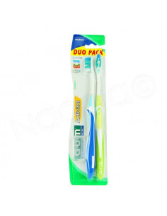 Gum Activital Duo Pack Sunstar medium brosse à dents x2 + 1 protection Bleu et vert