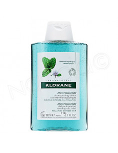 Klorane Shampooing Détox Menthe Aquatique Anti-pollution 200 ml