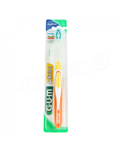 Gum activital medium 583 brosse à dents + protection Orange