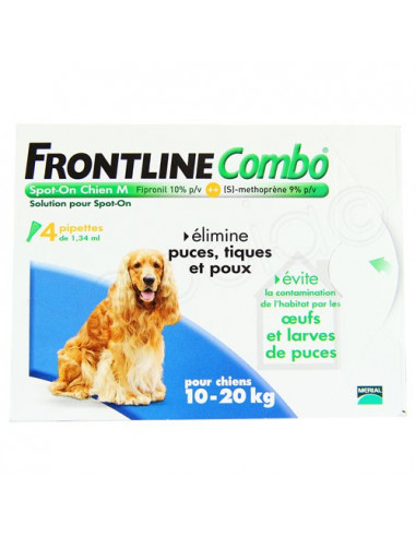 Frontline Combo Antiparasitaire Double Protection Chiens 10-20kg
