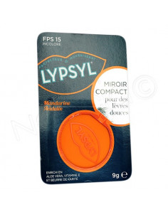 Lypsyl Miroir Compact Baume Lèvres FPS 15 Incolore. 9g Mandarine Acidulée