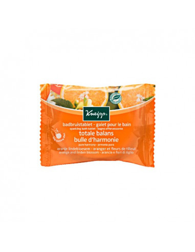 Kneipp Galet effervescent pour le bain aux Huiles Essentielles. 80g Oranger & Fleurs de Tilleul