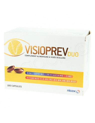 Visioprev Duo Complément alimentaire à Visée Oculaire 180 capsules