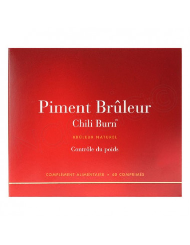 Piment Brûleur Chili Burn Contrôle du poids Brûleur Naturel de Calories 120 comprimés