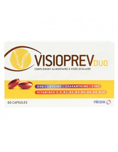 Visioprev Duo Complément alimentaire à Visée Oculaire 60 capsules
