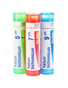 Kalium Bichromicum granules sinusites aphtes rhumastismes Boiron. 4g