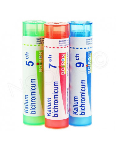 Kalium Bichromicum granules sinusites aphtes rhumastismes Boiron. 4g