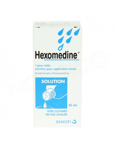 Boîte du flacon d'héxomédine 0,1%