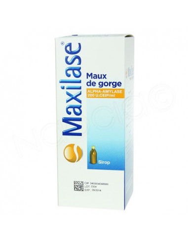 Maxilase Maux de Gorge Sirop Gout Mandarine