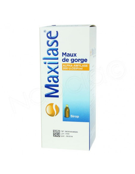 Maxilase Maux de Gorge Sirop Gout Mandarine