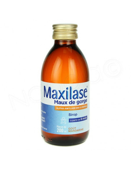 Maxilase Maux de Gorge Sirop Gout Mandarine 125ml ou 200ml ...
