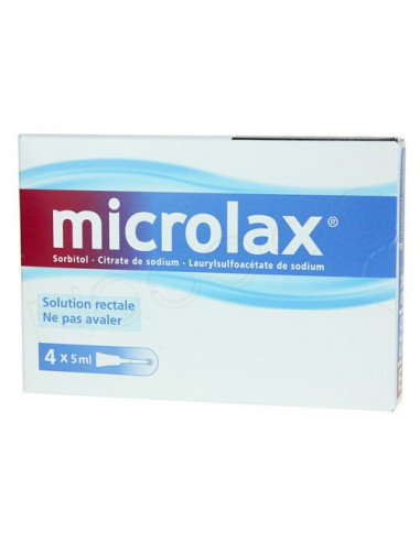 Microlax Solution rectale récipient unidose Boite de 4