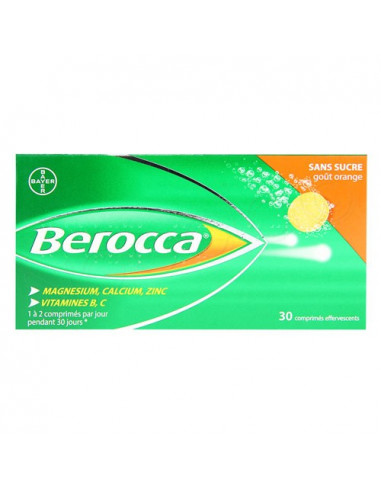 Berocca sans sucre. 30 comprimés effervescents