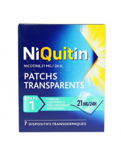 Niquitin 21mg / 24h Patchs transparents
