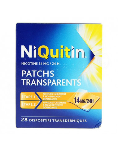 Niquitin Patchs transparents 14mg/24h