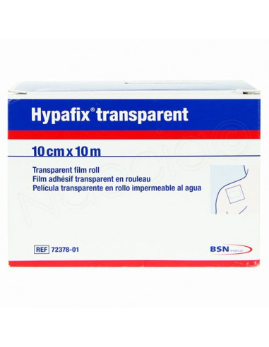 Hypafix Transparent Film Adhésif Transparent en Rouleau. 10cm