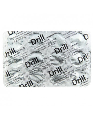 Drill Sans Sucre Maux de Gorge 24 pastilles à sucer