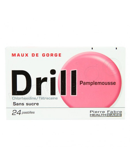Drill Pastilles Maux de Gorge Sans Sucre 24 pastilles Pierre Fabre - 5
