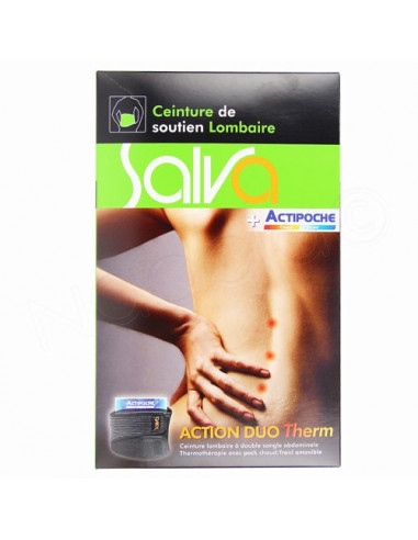 Salva Ceinture lombaire thermique action duotherm noir