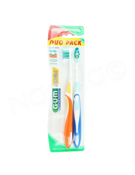 Gum Activital 581 Brosse à Dents Souple Compact Duo Pack Sunstar - 5