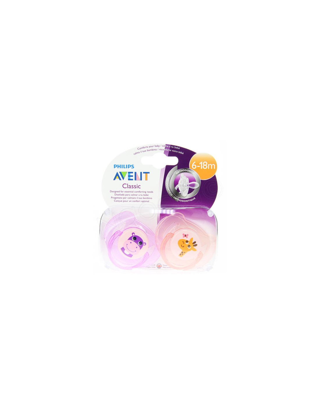 Avent Classic Sucette 6-18 mois x2 - Archange-pharma