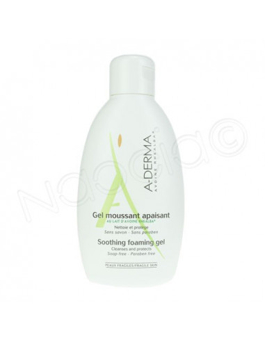 Aderma Gel Moussant Apaisant. Flacon 250ml