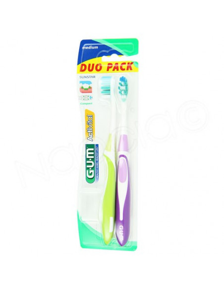 Gum Activital Duo Pack Sunstar medium brosse à dents x2 Plus 1 protection Sunstar - 2