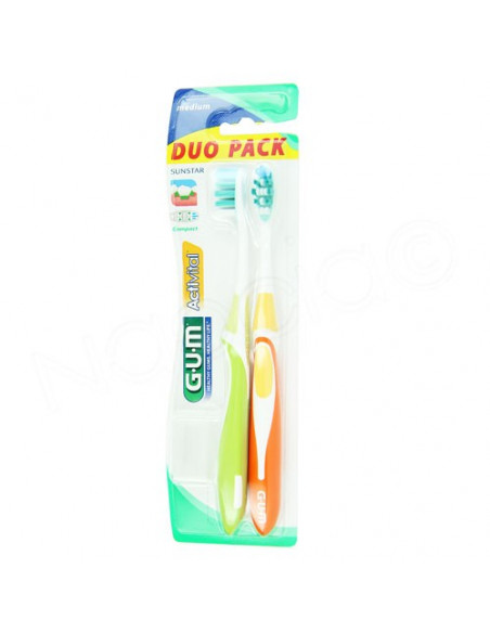 Gum Activital Duo Pack Sunstar medium brosse à dents x2 Plus 1 protection Sunstar - 3