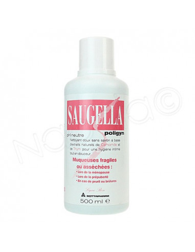 SAUGELLA Poligyn Nettoyant doux - Muqueuses fragiles ou asséchées. Flacon de 500ml