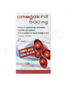 Biocyte Omega Krill 500mg - Articulations