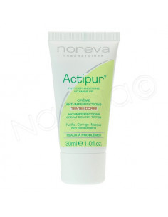 Actipur Crème teintée anti-imperfections. Tube 30ml