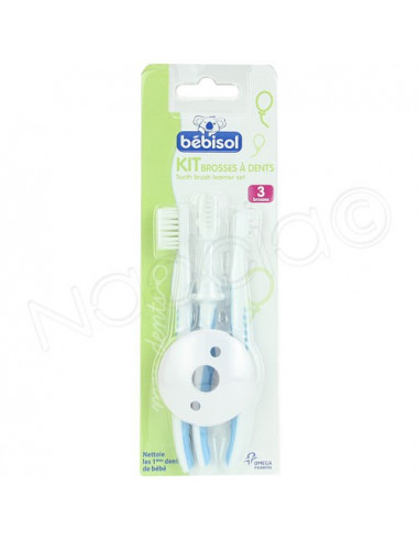 Bébisol Kit Brosses à dents 3 brosses